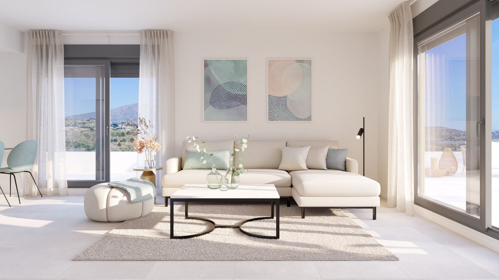 05 modern living room balcony view